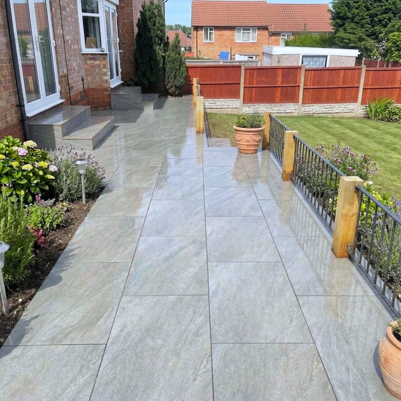 Load image into Gallery viewer, County Gris - Grey Porcelain Paving Tiles - 900 x 600 x 20mm
