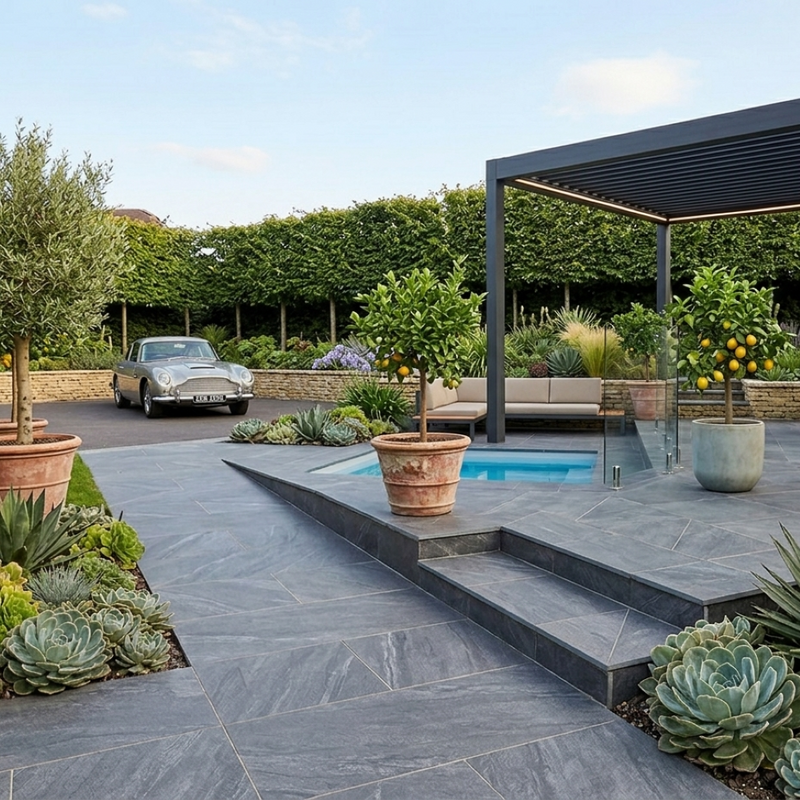 Load image into Gallery viewer, County Gris - Grey Porcelain Paving Tiles - 900 x 600 x 20mm
