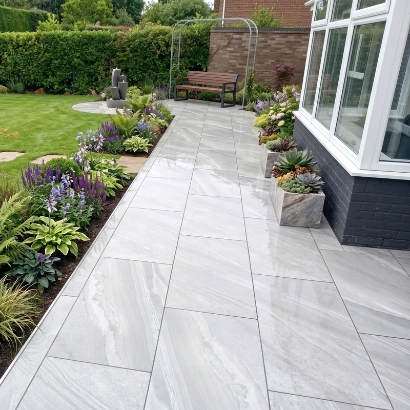 Load image into Gallery viewer, Cross Over - Grey Porcelain Paving Tiles - 900 x 600 x 20mm
