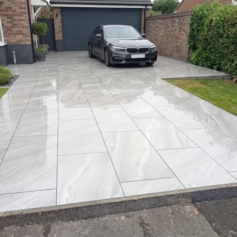 Load image into Gallery viewer, Cross Over - Grey Porcelain Paving Tiles - 900 x 600 x 20mm
