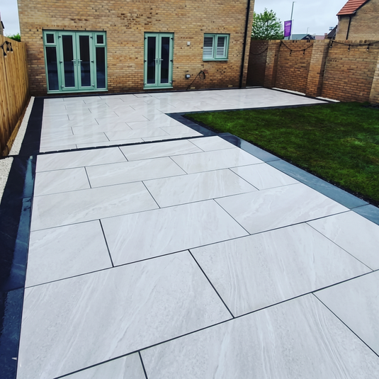Cross Over - White Porcelain Paving Tiles - 1200 x 600 x 20mm