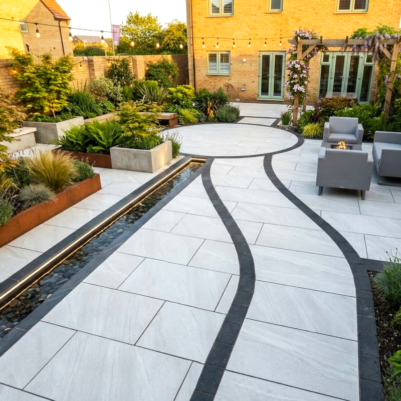 Load image into Gallery viewer, Cross Over - White Porcelain Paving Tiles - 1200 x 600 x 20mm
