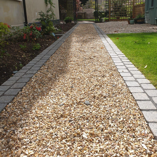 Light Grey Granite Block Paving - 140 x 140 x 50mm - Sawn, Tumbled & Honed