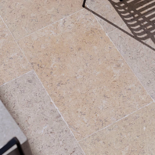 Dijon Limestone - Beige Porcelain Paving Tiles - 900 x 600 x 20mm