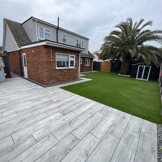 Driftwood - Light Grey Porcelain Paving Tiles - 1200 x 300 x 20mm