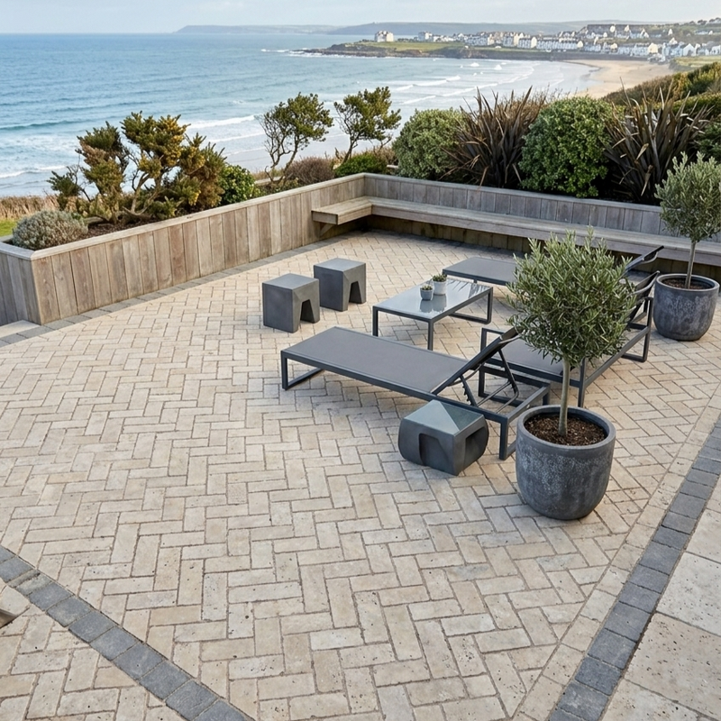 Load image into Gallery viewer, Egyptian - Beige Limestone Setts - 200 x 50 x 40mm - Washed &amp; Tumbled
