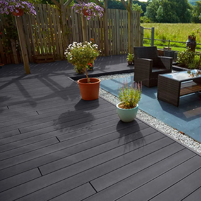 Load image into Gallery viewer, Mayfair Warm Wallnut &amp; Charcoal - Brown &amp; Black Composite Decking - Decking Board (Reversible) - 3660 x 216 x 25 mm
