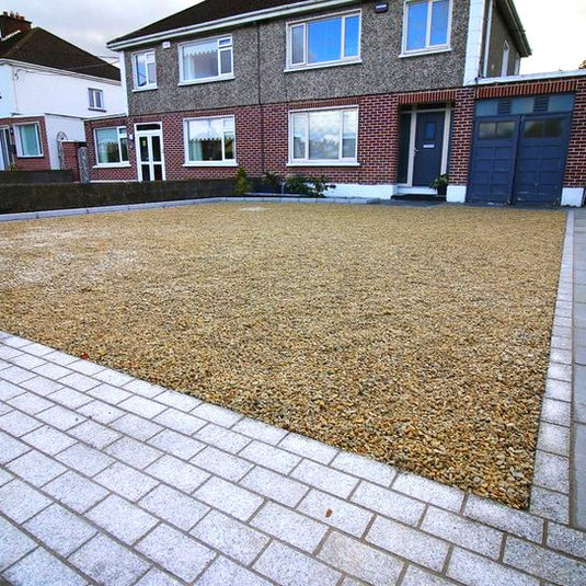 Light Grey Granite Block Paving - 200 x 100 x 40mm - Sawn & Flamed