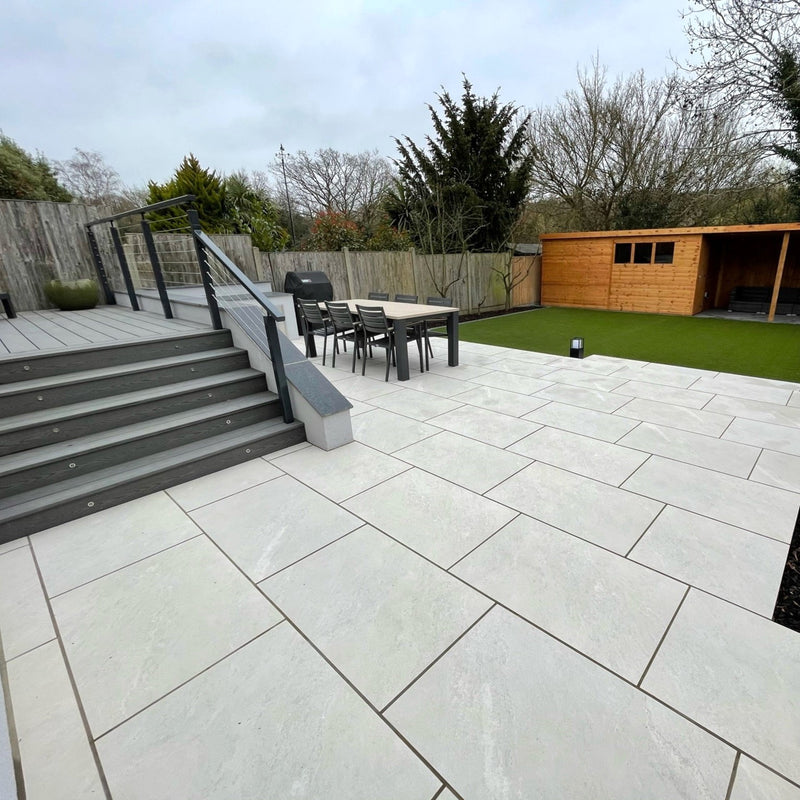 Load image into Gallery viewer, Himalayan - White Porcelain Paving Tiles - 900 x 600 x 20mm
