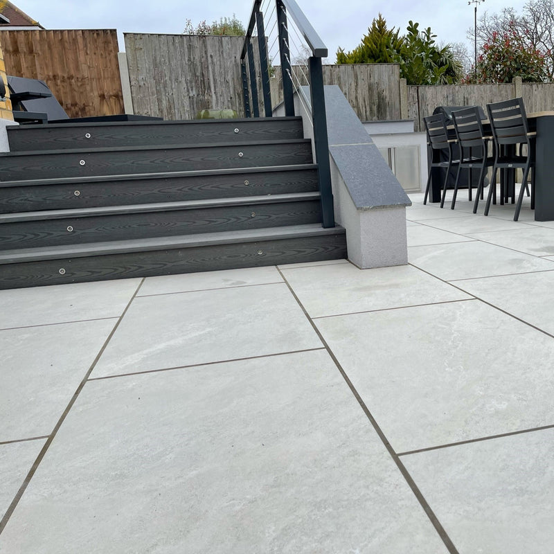 Load image into Gallery viewer, Himalayan - White Porcelain Paving Tiles - 900 x 600 x 20mm
