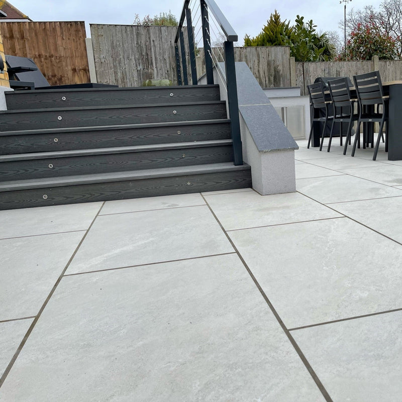 Load image into Gallery viewer, Himalayan - White Porcelain Paving Tiles - 900 x 600 x 16mm
