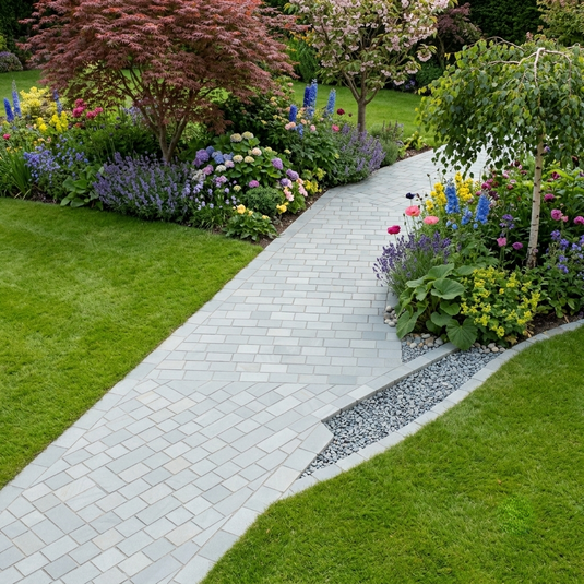 Kandala - Grey Porcelain Setts - 200 x 100 x 20mm