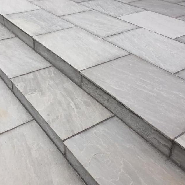 Load image into Gallery viewer, Kandala Grey Indian Sandstone Paving - 900 x 600 x 22mm - Hand Cut &amp; Riven
