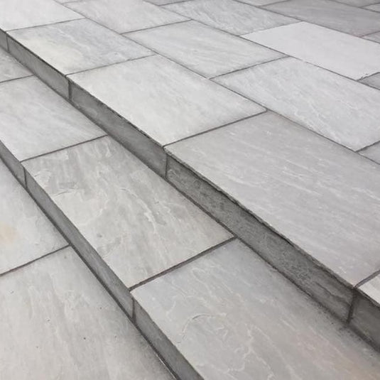 Kandala Grey Indian Sandstone Paving - 900 x 600 x 22mm - Hand Cut & Riven