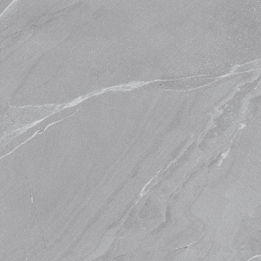 Lagom Gra - Grey Porcelain Paving Tiles - Semi-Polished Finish - 600 x 600 x 7mm