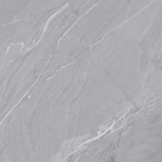 Lagom Gra - Grey Porcelain Paving Tiles - Semi-Polished Finish - 600 x 600 x 7mm