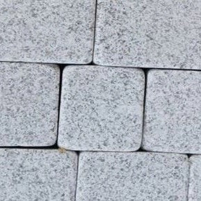 Light Grey Granite Block Paving - 140 x 140 x 50mm - Sawn, Tumbled & Honed