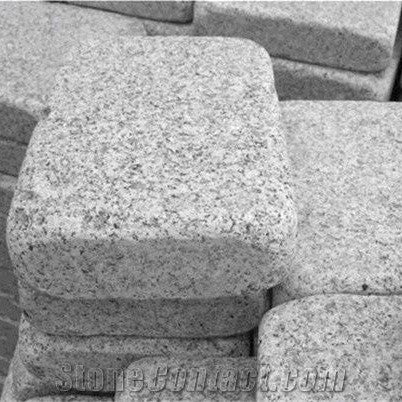 Light Grey Granite Block Paving - 210 x 140 x 50mm - Sawn, Tumbled & Honed