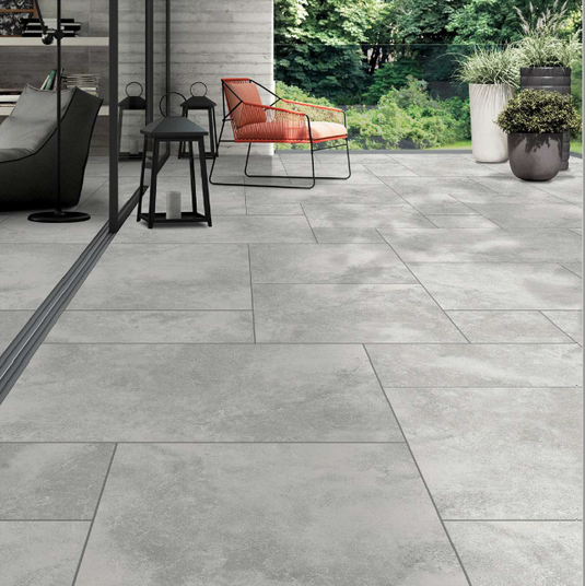 Limestone Sky Grey Porcelain Paving Tiles 900 x 600 x 20mm Stone