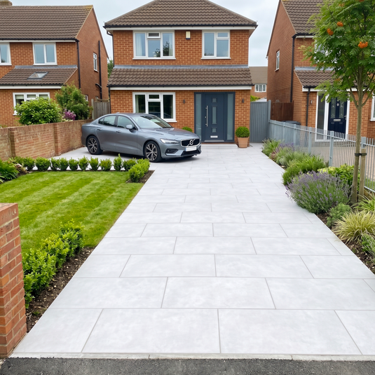 Luna Off - White Porcelain Paving Tiles - 1200 x 600 x 20mm