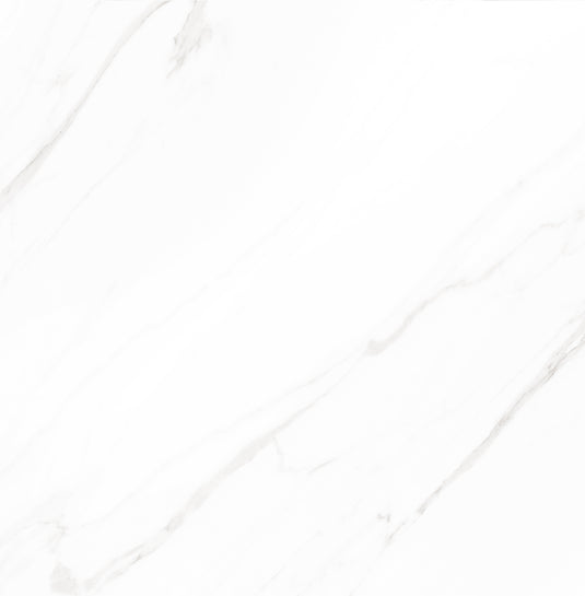 Marmi Statuario - White Porcelain Paving Tiles - Polished Finish - 600 x 600 x 7mm