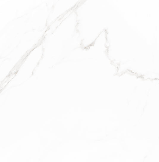Marmi Statuario - White Porcelain Paving Tiles - Polished Finish - 600 x 600 x 7mm