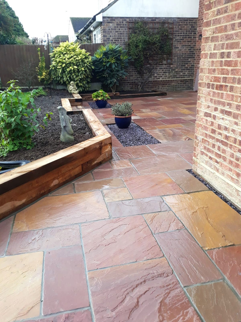Load image into Gallery viewer, Modak Indian Sandstone Paving - 900 x 600 x 22mm - Tumbled &amp; Riven
