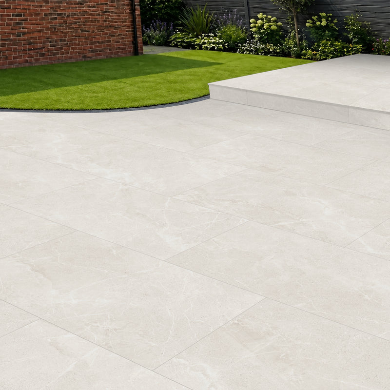 Load image into Gallery viewer, Mona - White Porcelain Paving Tiles - 1200 x 600 x 10mm
