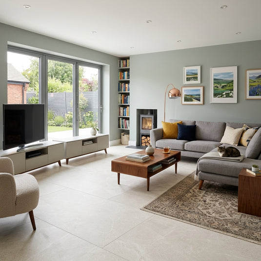 Mona - White Porcelain Paving Tiles - 1200 x 600 x 10mm