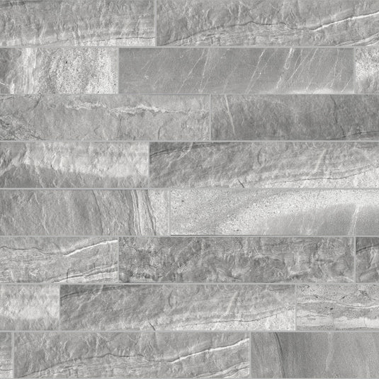 Nest Dusk- Grey Porcelain Wall Cladding Tiles - 385 x 75 x 9mm