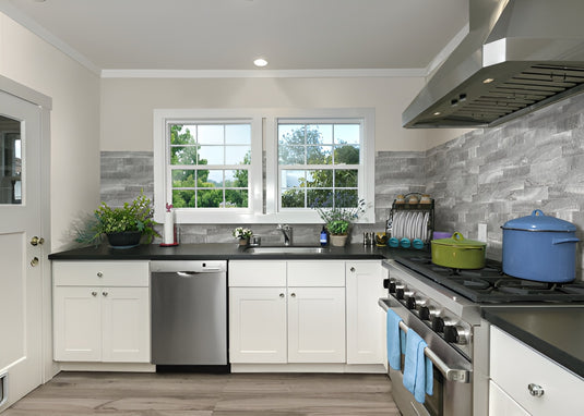 Nest Dusk - Grey Porcelain Wall Cladding Tiles - 385 x 75 x 9mm