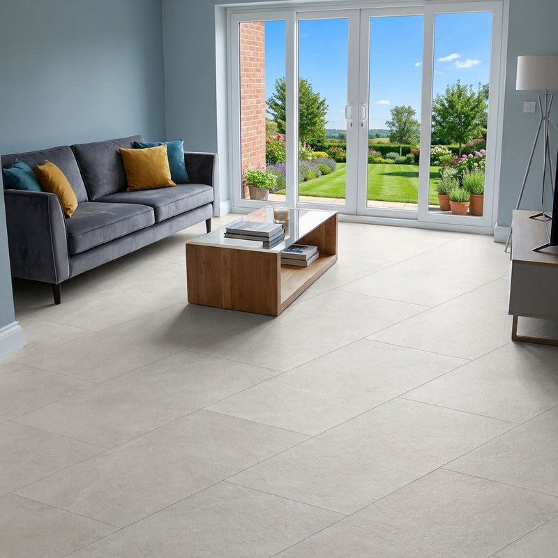Load image into Gallery viewer, Palma - White Porcelain Paving Tiles - 1200 x 600 x 10mm
