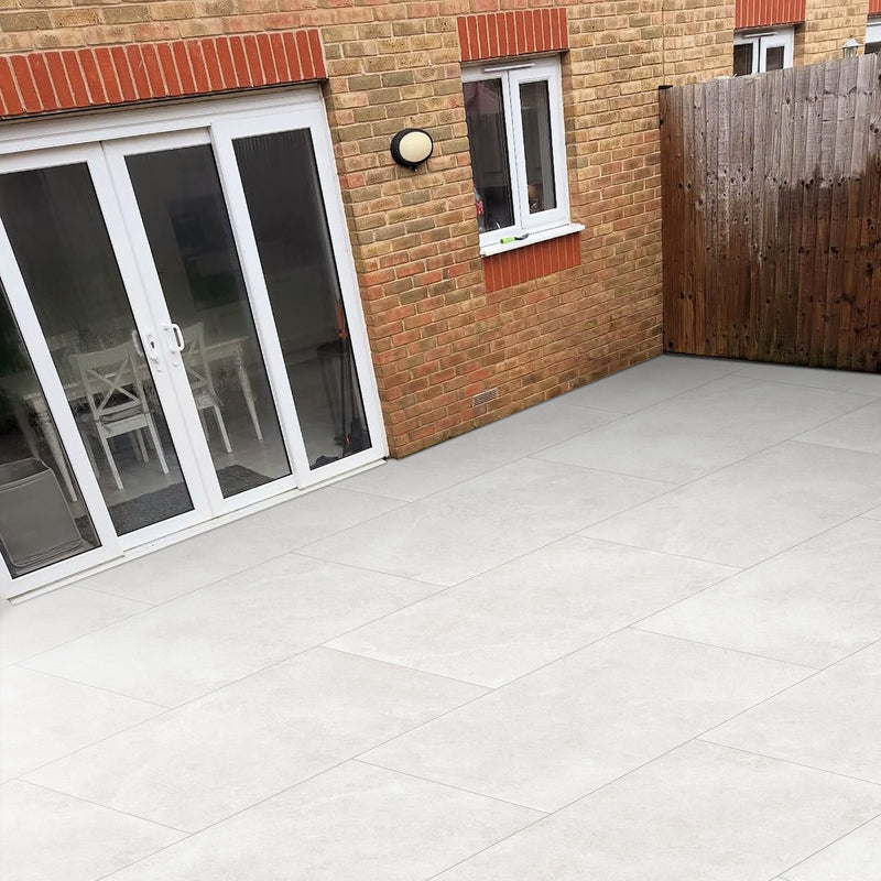 Load image into Gallery viewer, Palma - White Porcelain Paving Tiles - 1200 x 600 x 10mm
