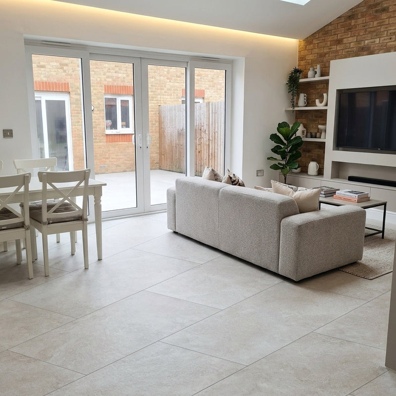 Load image into Gallery viewer, Palma - White Porcelain Paving Tiles - 1200 x 600 x 10mm
