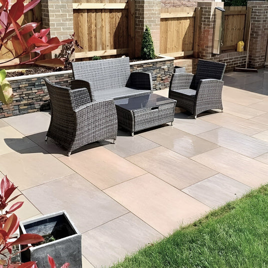 Raj - Green Porcelain Paving Tiles - 900 x 600 x 20mm