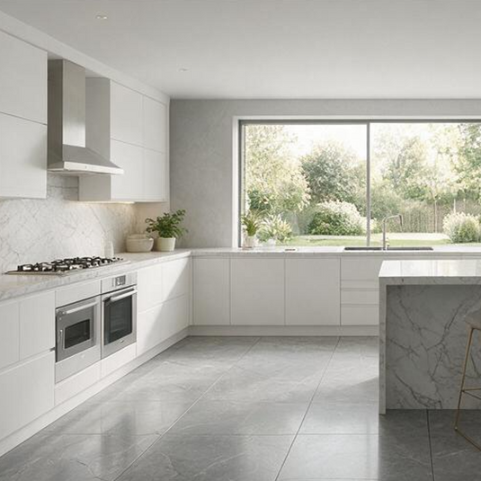 Pulpis - Grey Porcelain Paving Tiles - Polished Finish - 600 x 600 x 7mm
