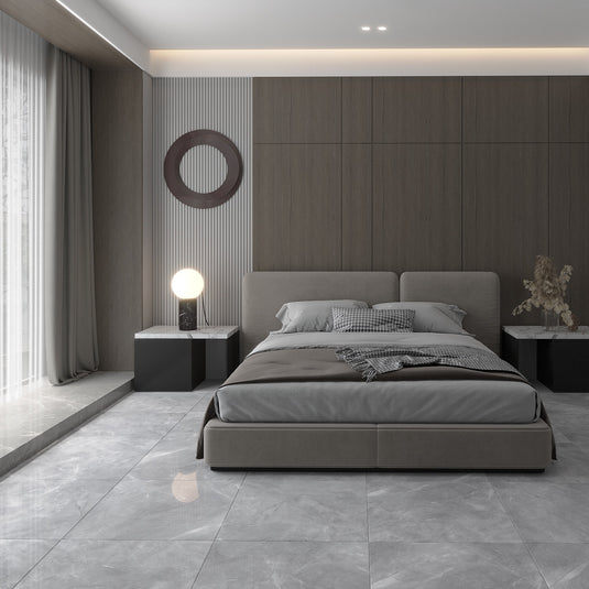 Pulpis - Grey Porcelain Paving Tiles - Matt Finish - 600 x 600 x 7mm