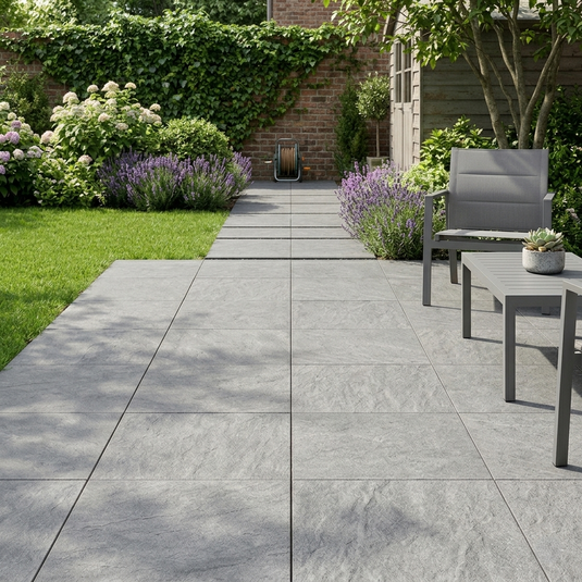 Rasa - Grey Porcelain Paving Tiles - 900 x 600 x 20mm