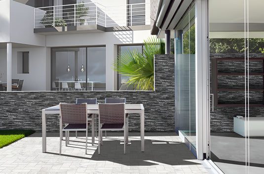 Reflection Giungla - Grey Porcelain Wall Cladding Tiles - 400 x 160 x 9mm