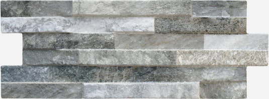 Reflection Giungla - Grey Porcelain Wall Cladding Tiles - 400 x 160 x 9mm