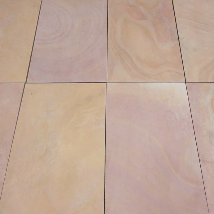 Modak Indian Sandstone Paving - 600 x 295 x 22mm - Sawn & Sandblasted