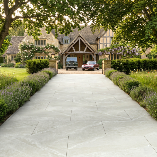Roca - White Porcelain Paving Tiles - 900 x 600 x 20mm