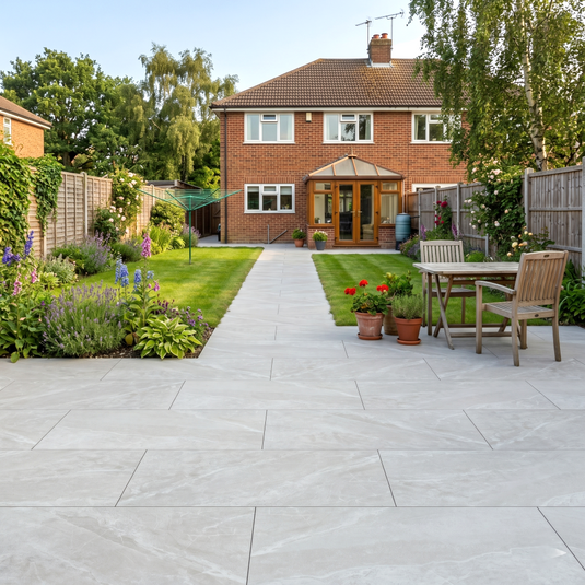 Roca - White Porcelain Paving Tiles - 900 x 600 x 20mm