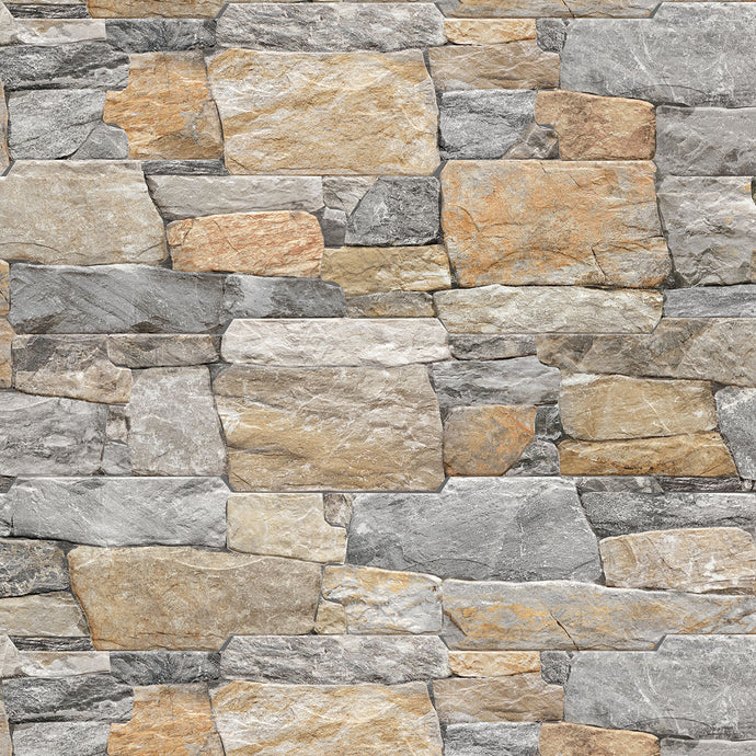 Colorado Rust -  Grey & Brown Porcelain Wall Cladding Tiles - 400 x 160 x 9mm