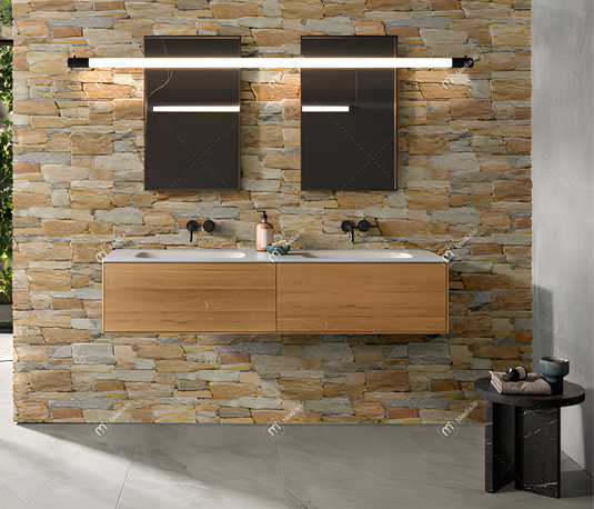 Colorado Rust -  Grey & Brown Porcelain Wall Cladding Tiles - 400 x 160 x 9mm