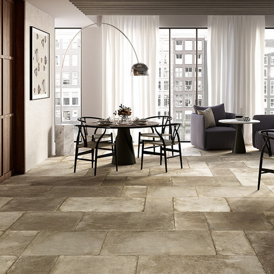 Rustico Sabbia - Beige Porcelain Paving Tiles - 900 x 600 x 20mm