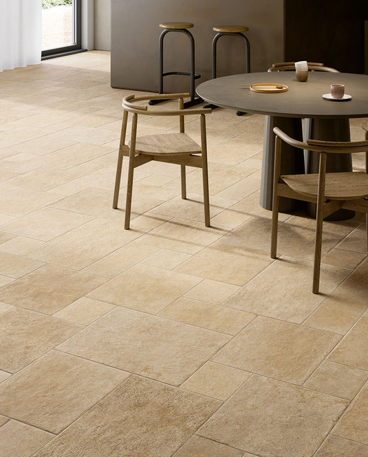 Rustico Sand - Beige Porcelain Paving Tiles - 900 x 600 x 20mm