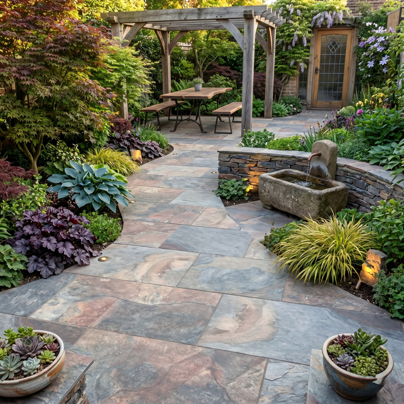Load image into Gallery viewer, Rustic Slate - Grey Porcelain Paving Tiles - 900 x 600 x 20mm
