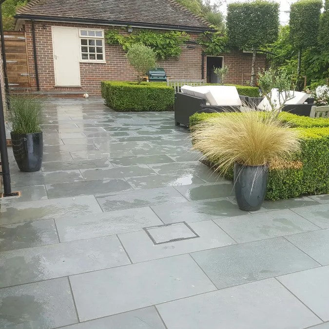 Load image into Gallery viewer, Brazilian - Grey Slate Paving - 900 x 600 x 20mm - Sawn &amp; Riven
