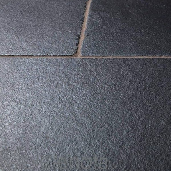 Load image into Gallery viewer, Kota Black Limestone Paving - 900 x 600 x 22mm - Sawn &amp; Riven
